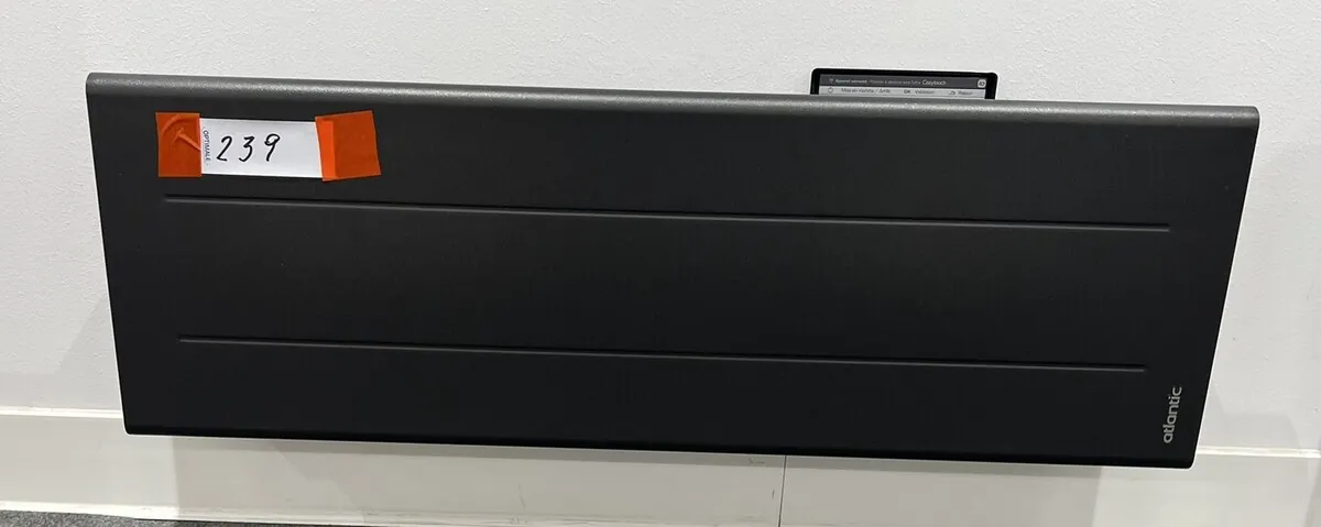 Lot n°239 - Radiateur électrique ATLANTIC 750 W Gris Étoile l 1190 H 300
